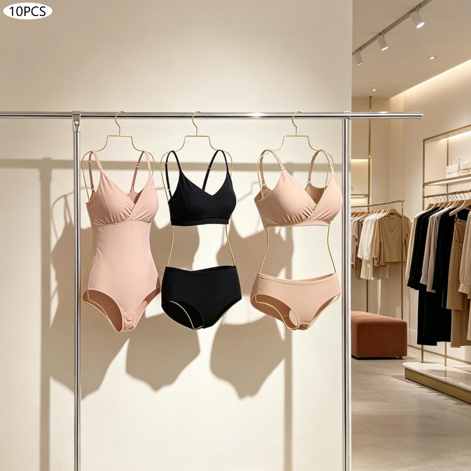 Cintre métallique pliable en forme de corps