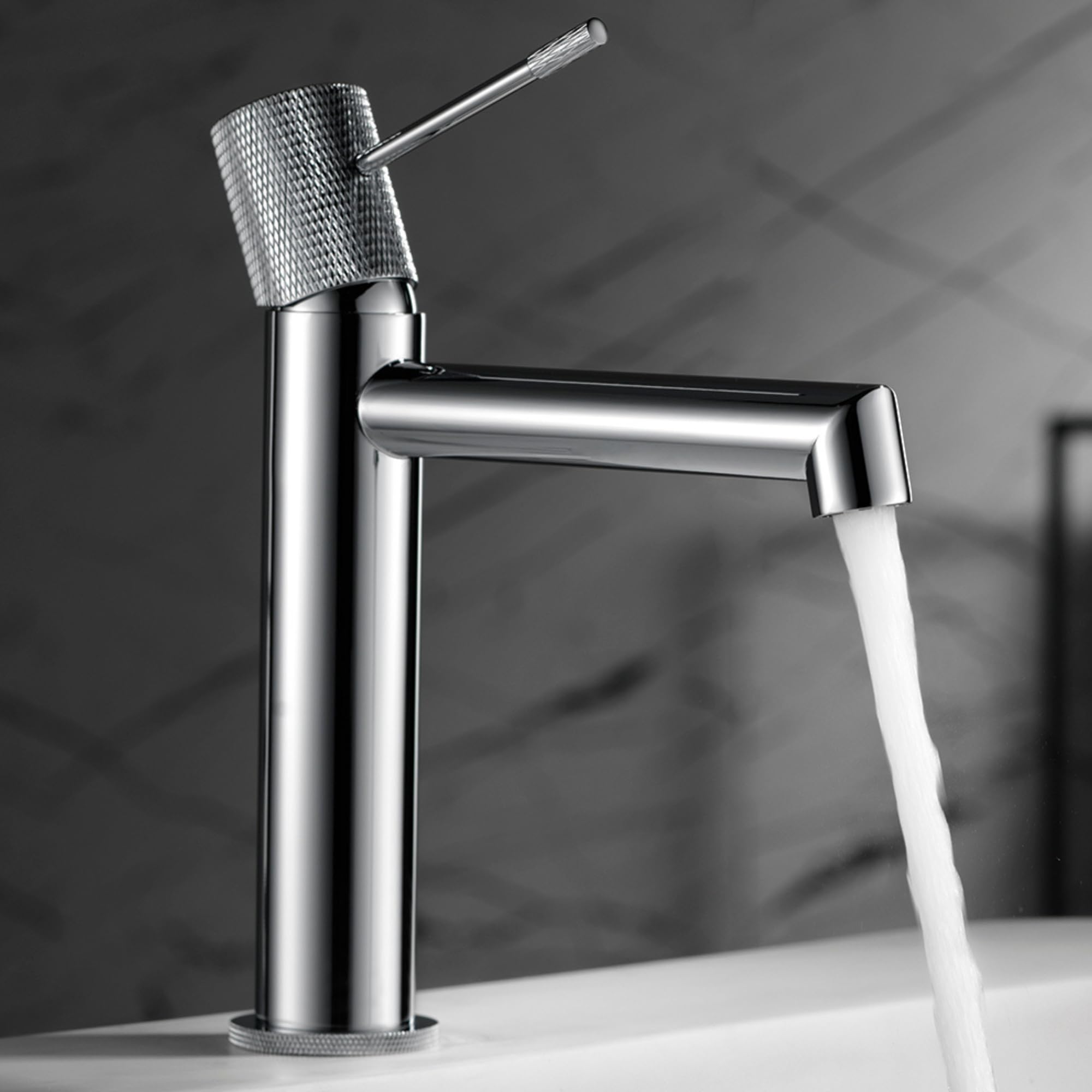IMEX - Grifo Lavabo Cromado | Grifo Baño Monomando con Agua Fria y Caliente | Grifo de Caño Bajo Fabricado con Latón | Ahorro de Agua y Fácil Instalación | Serie Line | Color Cromado