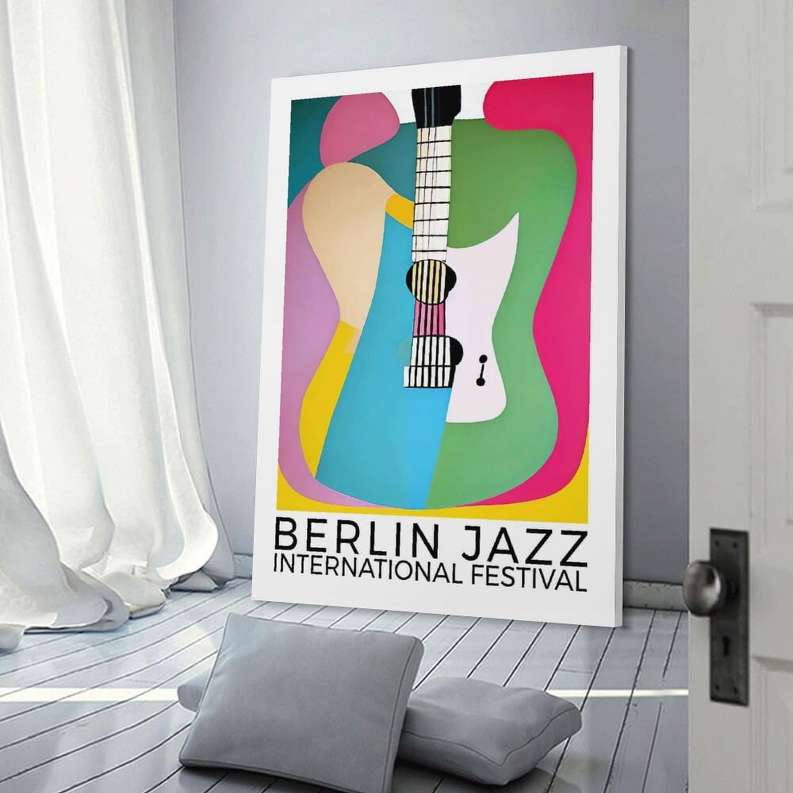 Junmoney Berlin Jazz Festival Canvas Wall Decor, 08x12inch(20x30cm), for New Homes, Bedrooms Or Workspaces, Gift Idea for Housewarming And Birthdays