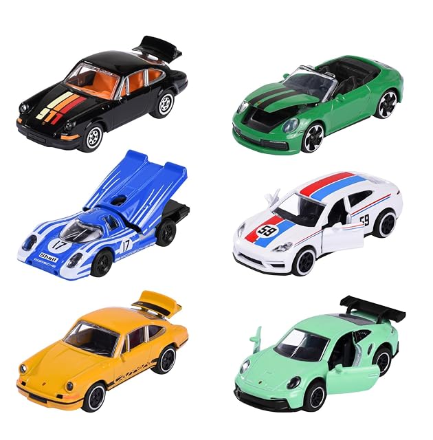 Majorette - Coche de juguete Porsche (1 coche) con tarjeta coleccionable