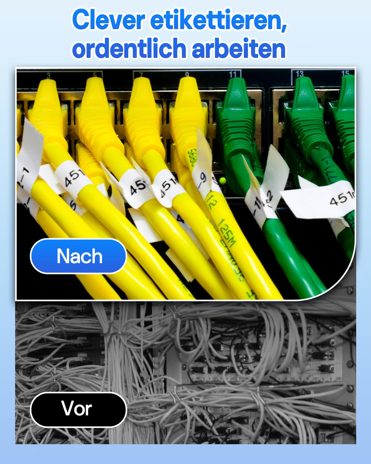 Cruxer 50er-Pack Kompatibel mit Ptouch TZeFX221 9 mm Schwarz auf Weiß | TZeFX221 Flexible ID laminiertes Etikettenband Ersatz für Ptouch PT-H110 H100 H105 P300BT E110 D200 Etikettendrucker