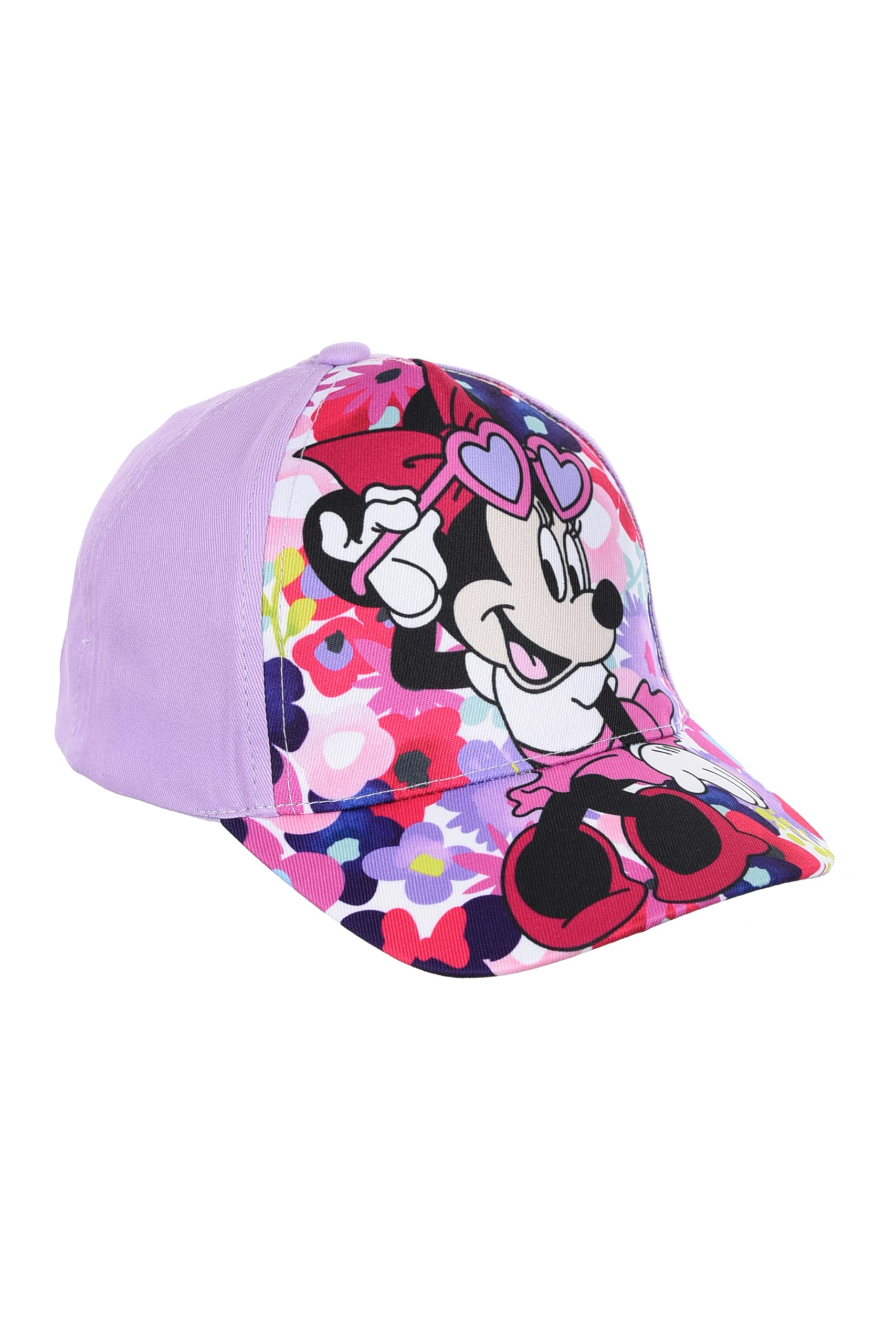 Disney Minnie Mouse Gorro para Niñas, Gorra de Béisbol Clásica, Diseño Floral