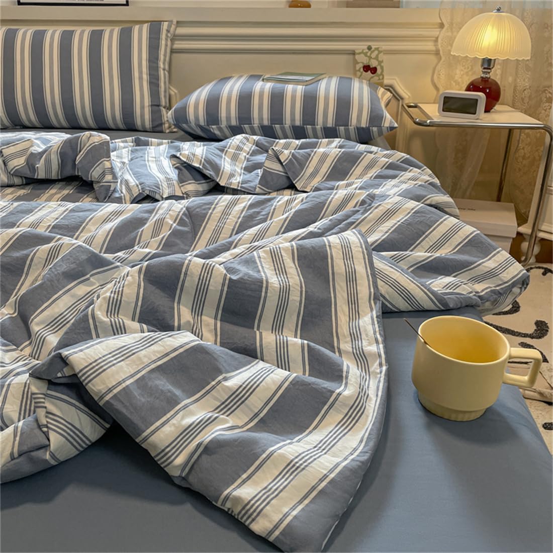 Mateju Moderno Trapuntino Copriletto Singolo Matrimoniale,Copriletto Trapuntato,Trapunta Leggera Estivo Primaverile,Trapunta Estiva Letto Singola (Blu classico,200 * 230cm)