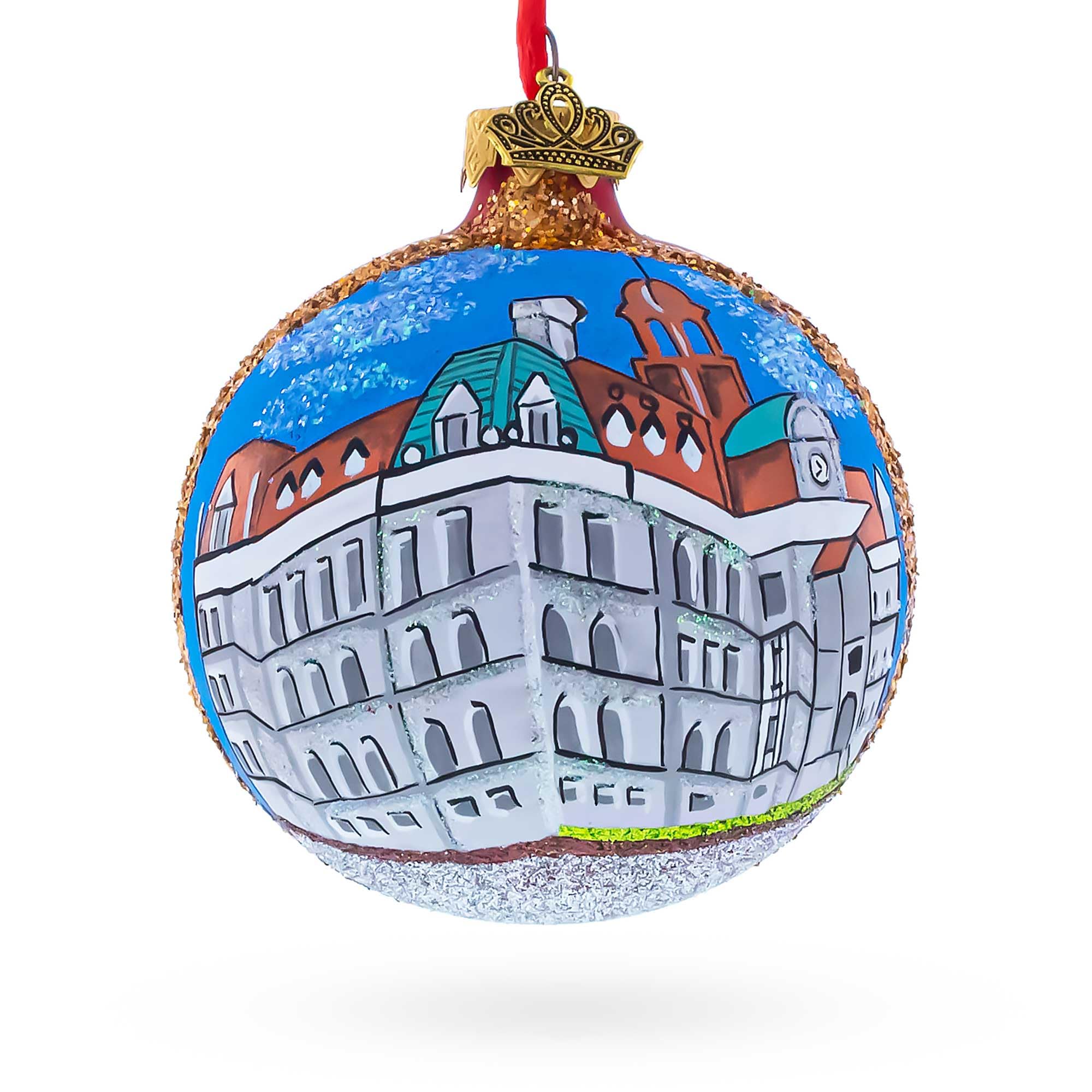 Boule en verre Old Montréal Décoration de Noël Canada