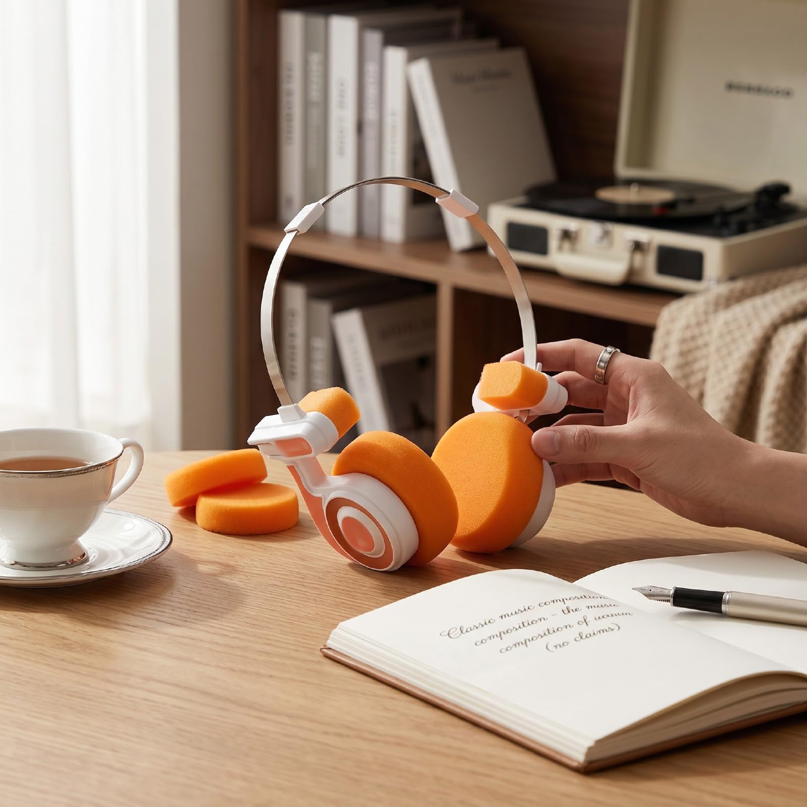 Auricolari Sportivi con Bassi Profondi e Suono Chiaro Durata della Batteria di 20 Ore per Stile di Attivo Leggeri e Regolabili (ORANGE)
