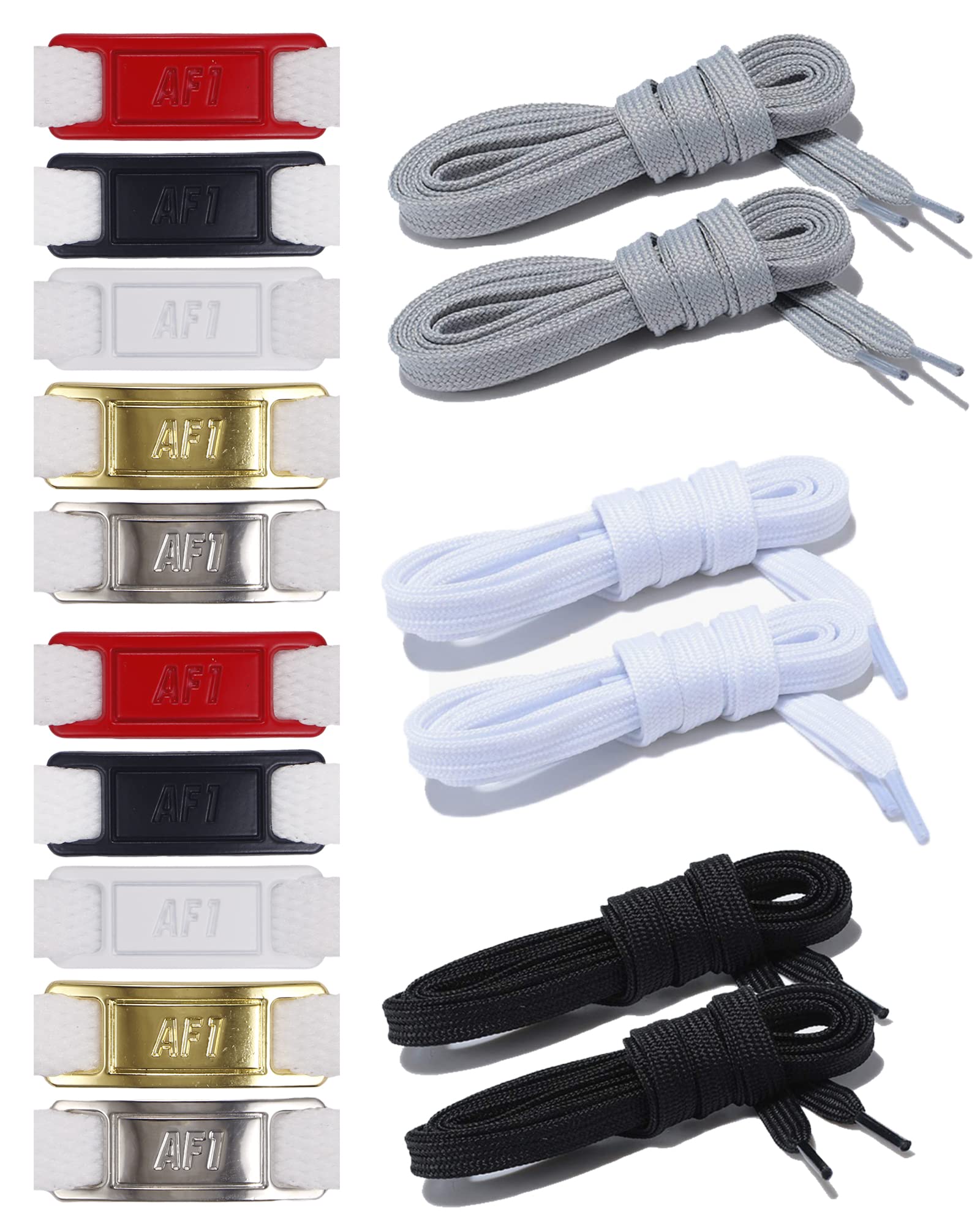 COYWX16 Pcs Shoe Lace Charms Gradient Color AF1,white shoe laces,Shoelace Decoration Tag Charm for Sneakers Men Women