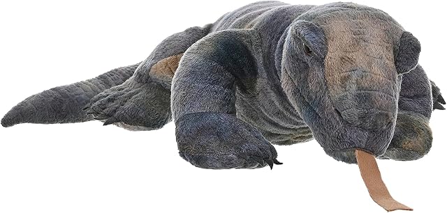 Wild Republic 14147 Szary Komodo Smok Pluszowe Przytulanki Miękkie Zabawki Prezenty dla dzieci, 30 cm