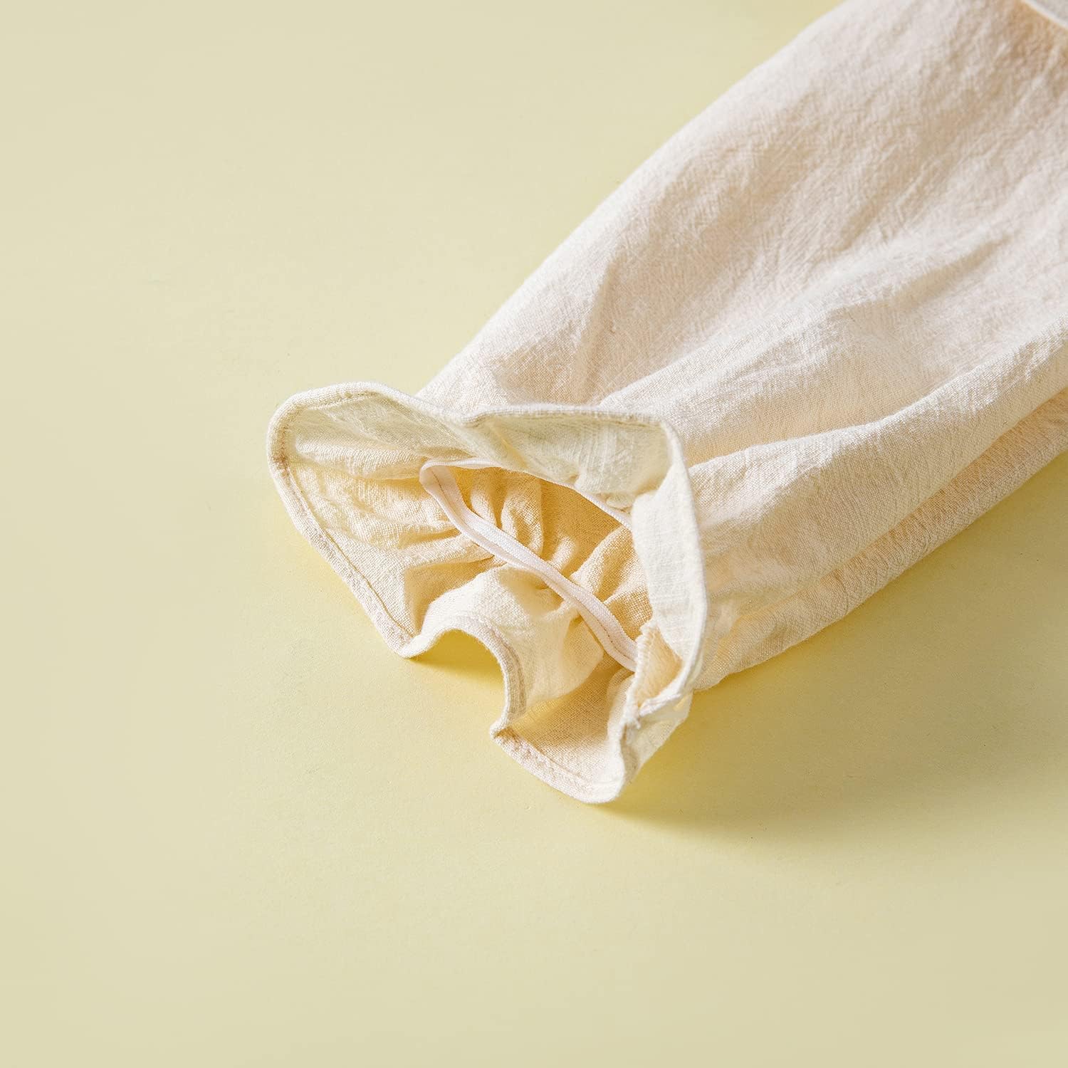 Goodplayer Toddler Girl Cotton Linen Dress Long Sleeve Ruffle Fall Dress Kids Solid Dresses Casual Clothes - Image 6