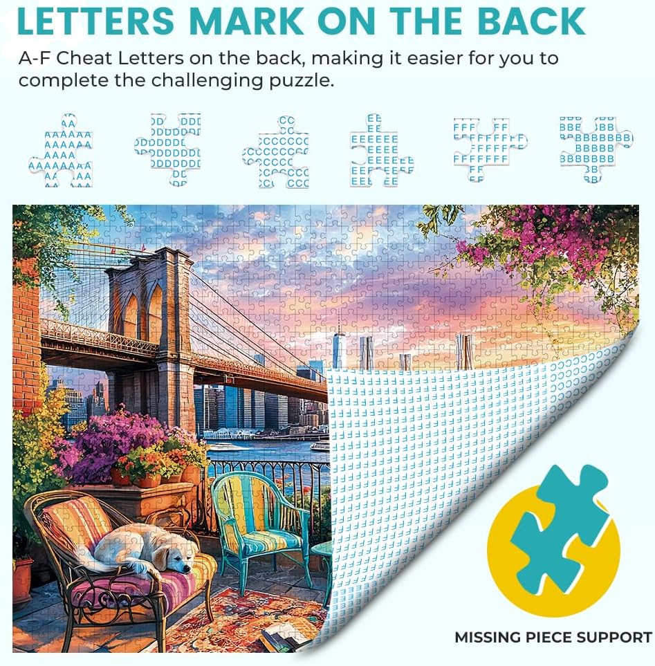 Puzzles for Adults 1000 Pieces Exquisite Cityscape Jigsaw Puzzles, Fun and Challenging Family Game Great Gift Idea Premium Quality Puzzle for Relaxation and Home Decor