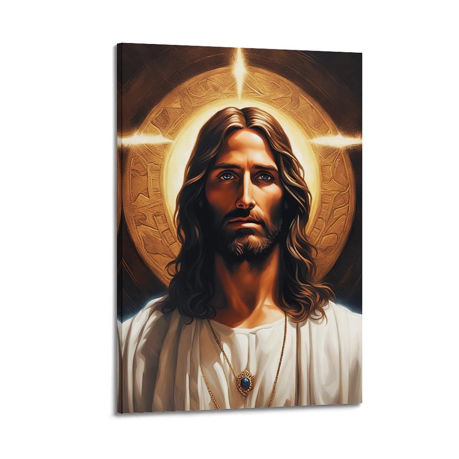 Poster chrétien de Jésus sur toile décorative de 30x40 cm - 6