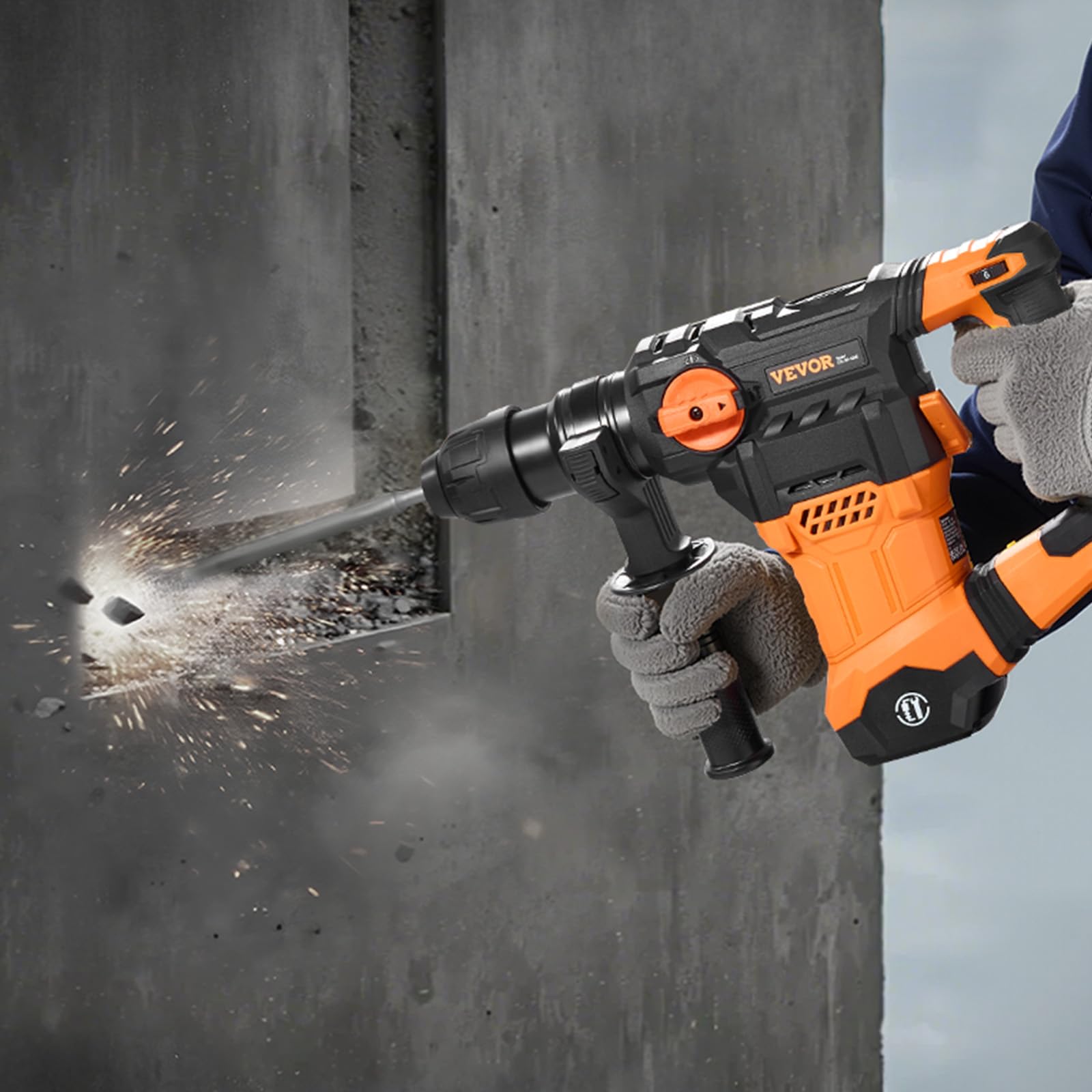 VEVOR SDS Rotary Hammer Drill - Concrete Demolition -10