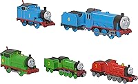 Thomas & Friends Fisher-Price Toy Trains: 3 Motorized Engines, 2 Die-Cast with Tenders, Sodor Playmat - Preschool Adventures
