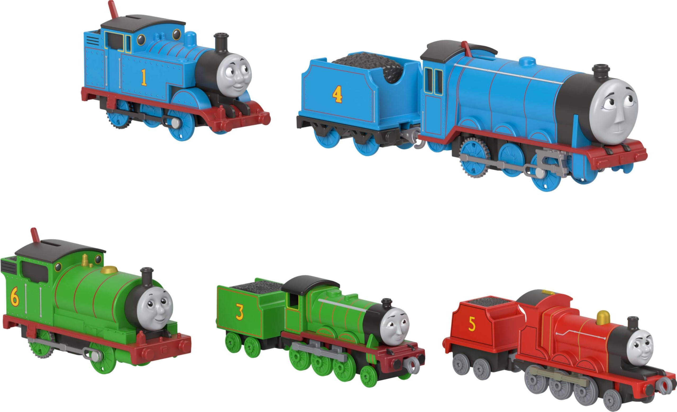 フィッシャープライスのトーマス&フレンズのエンジン5個とプレイマット付きマルチパック