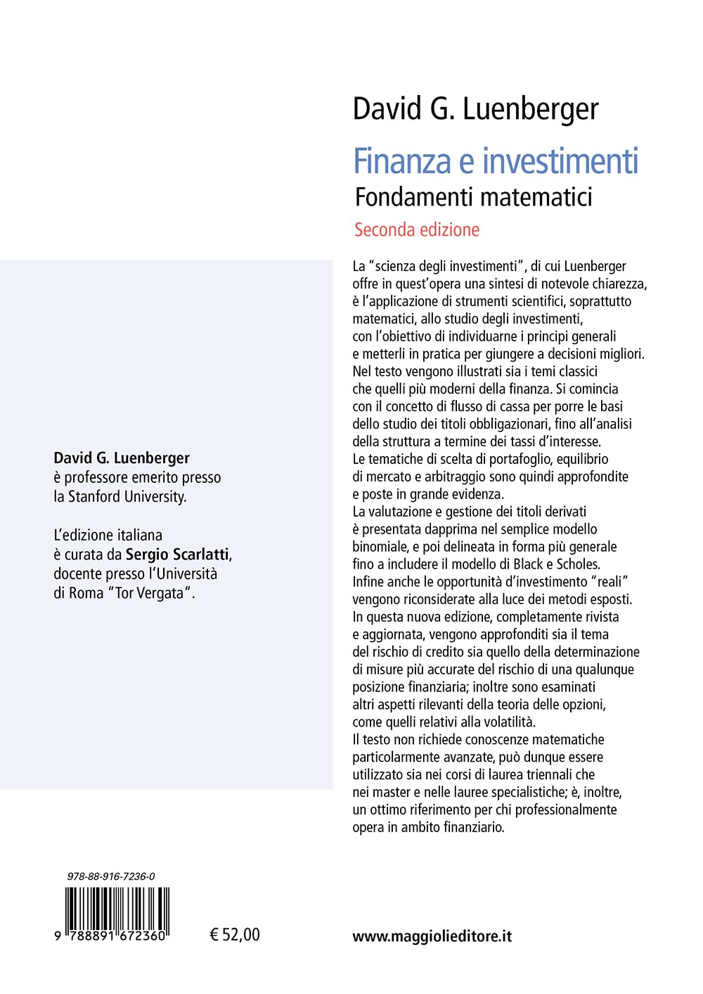 Finanza e investimenti. Fondamenti matematici (Apogeo education)