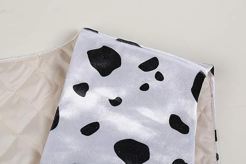 Miniatura 4 de Hestenve Chaleco de disfraz hippie vintage con estampado de vaca para hombre