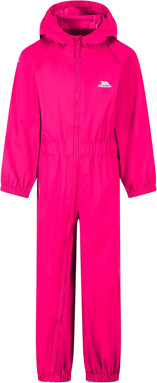 BUTTON Boys Waterproof Windproof Breathable All In One Rain Suit