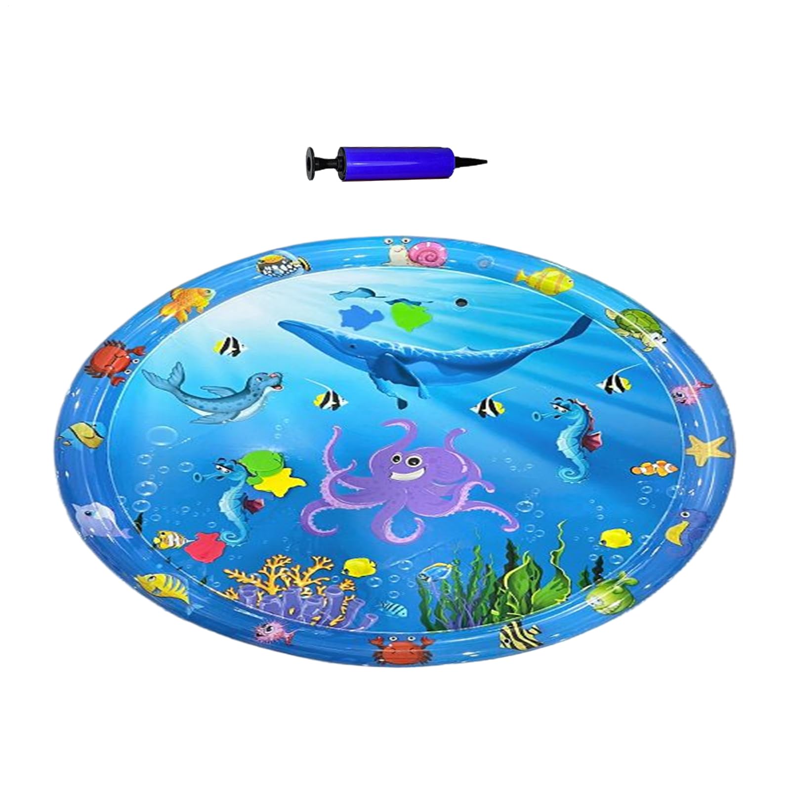 Tapis rafraîchissant pour animaux domestiques nappe glacée gonflable 100x100 cm avec pompe