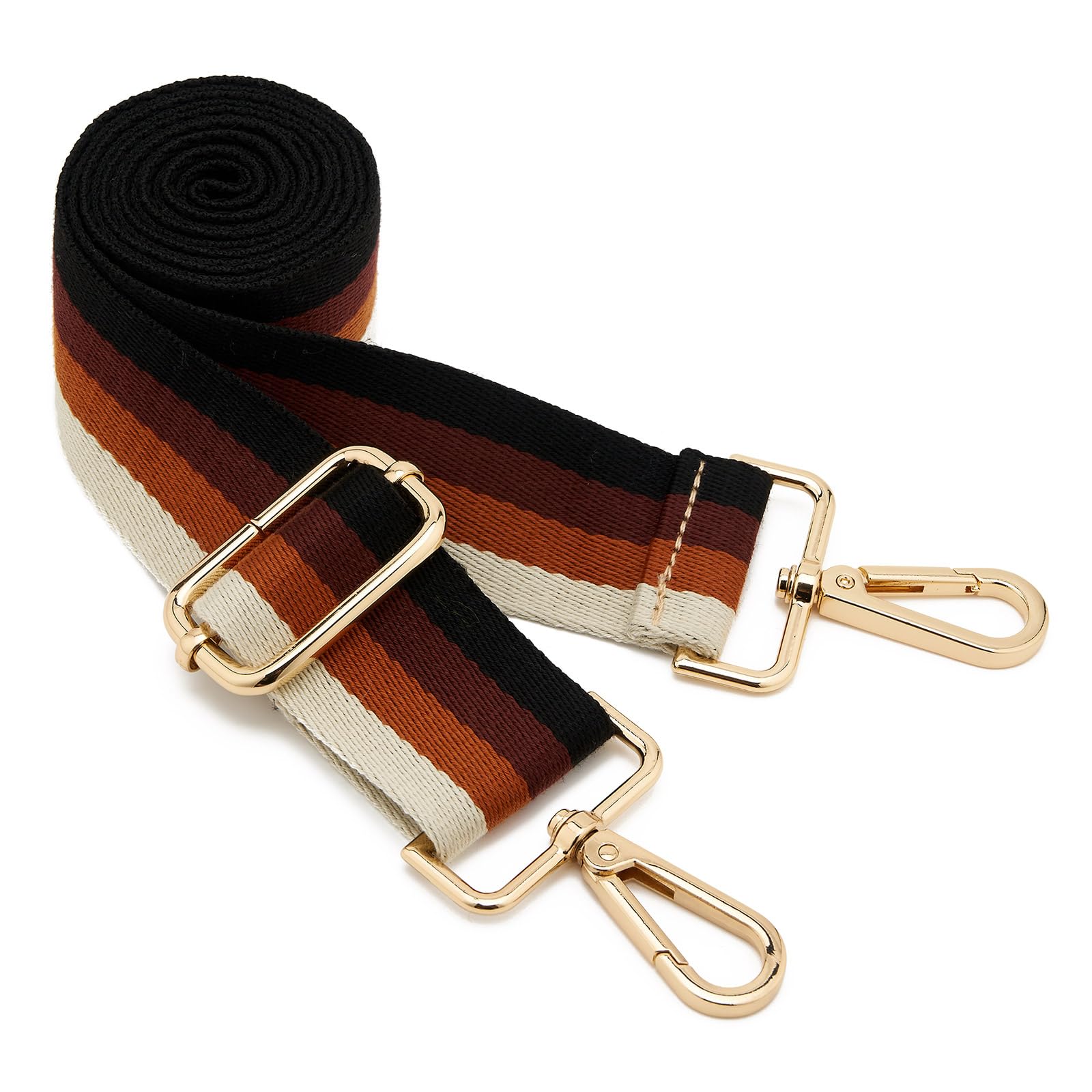 ZOOEASS Wide Shoulder Strap Adjustable Replacement Belt Guitar Style Crossbody Bag Handbag Strap Multicolor Canvas Straps(Wide:1.5in)(Color34)