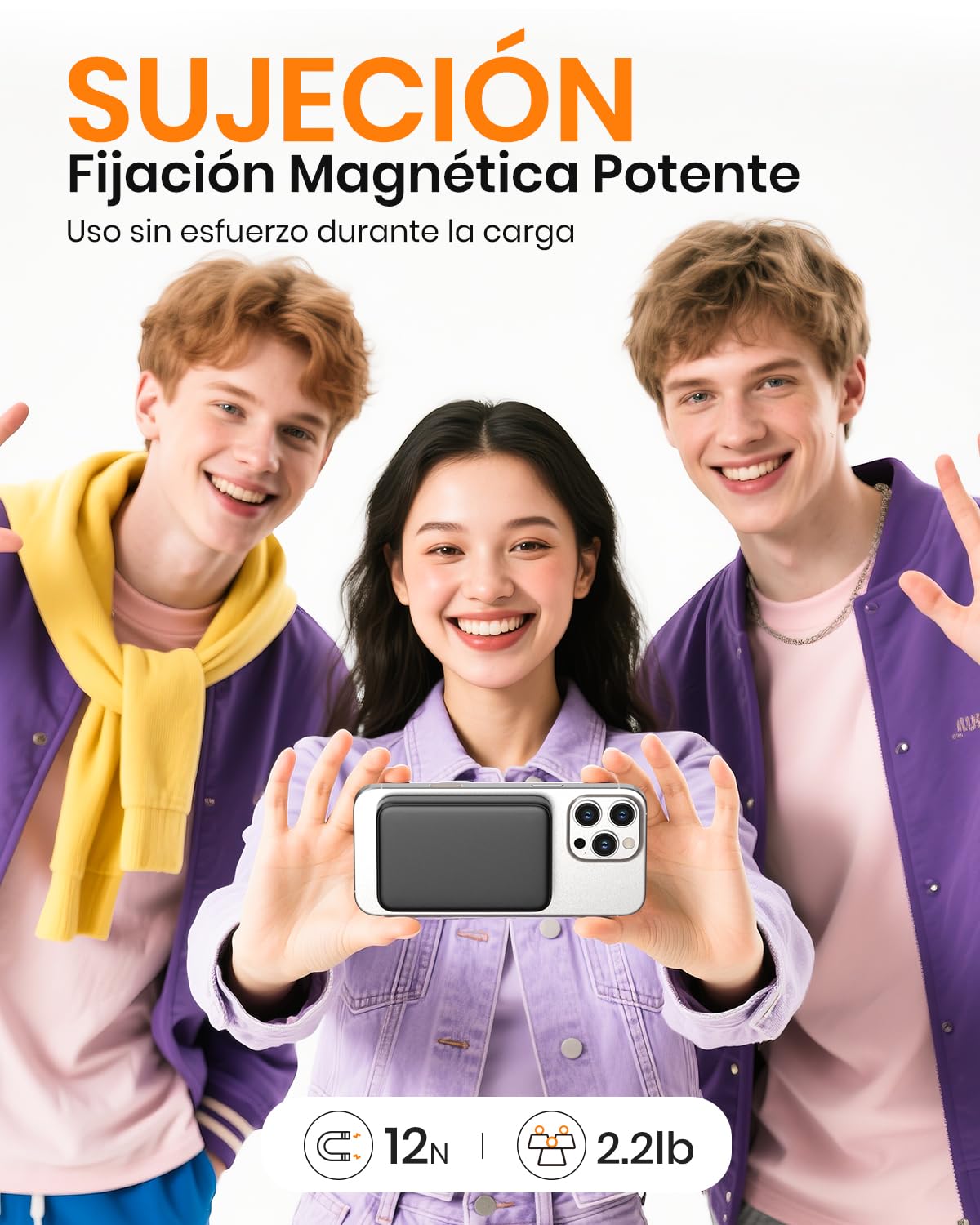 A ADDTOP mag-Safe Mini Power Bank Slim, 10000mAh Magnético Bateria Externa Inalámbrico, 20W PD Carga Rapida, Cargador Portátil con Pantalla LED para iPhone 17/16/15/14/13/12