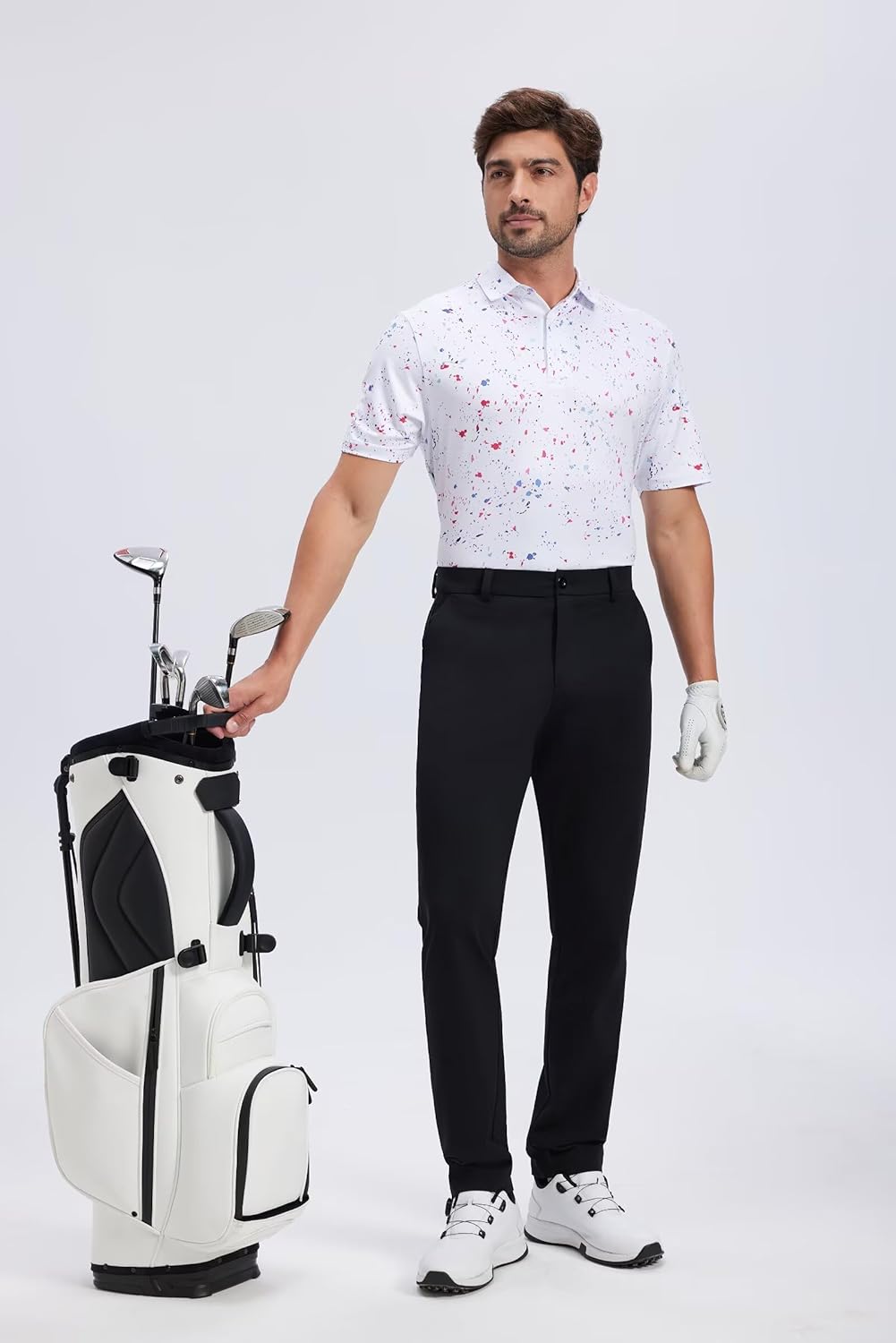 QPNGRP Men's Golf Pants 29"/31"/33" Inseam Stretch Casual Work Dress Pants