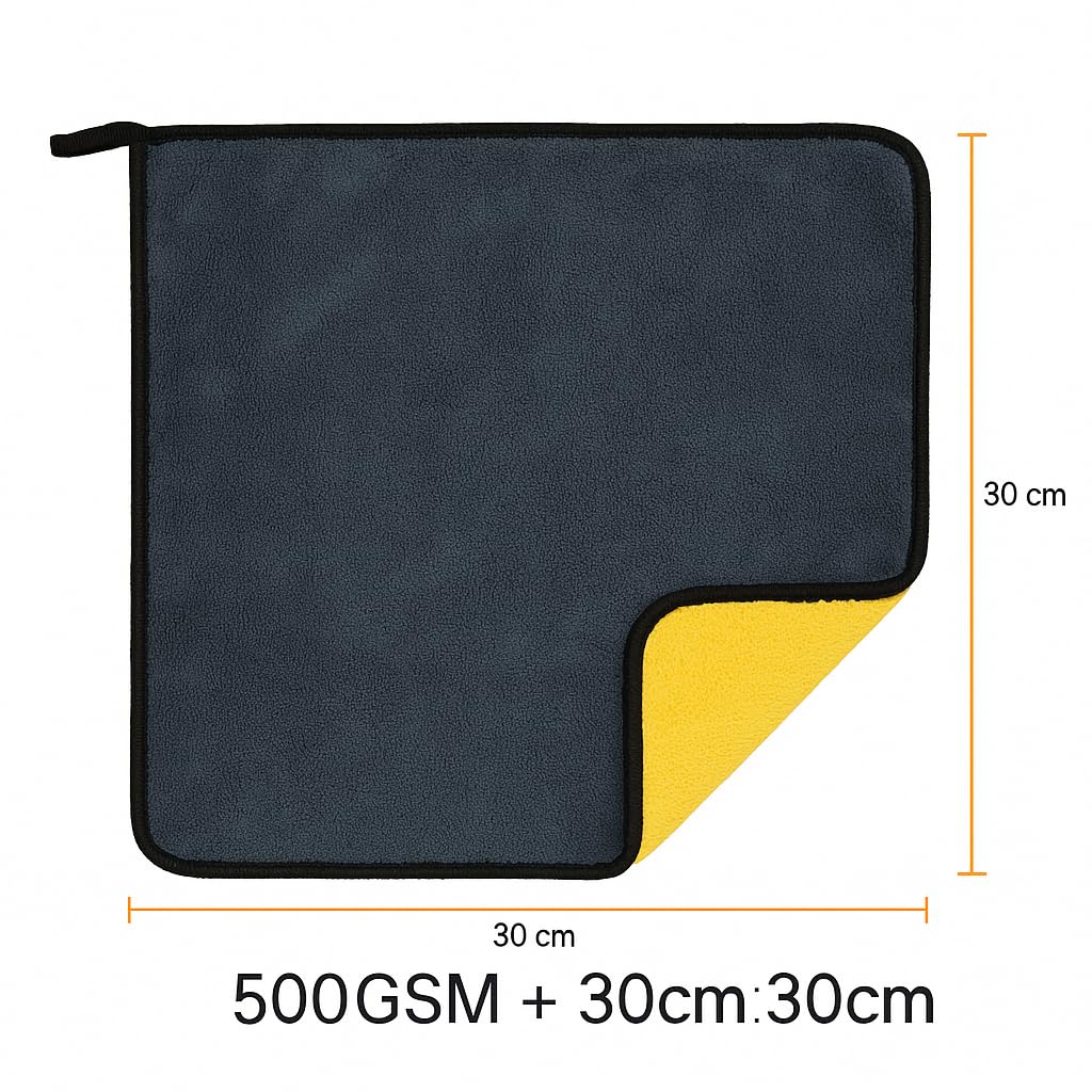 Microfibre Menage Chiffons Microfibre Kemes Pour Voiture - 600g/m² Ultra Absorbants 30x30cm Chiffon Sec Ultra Absorbant