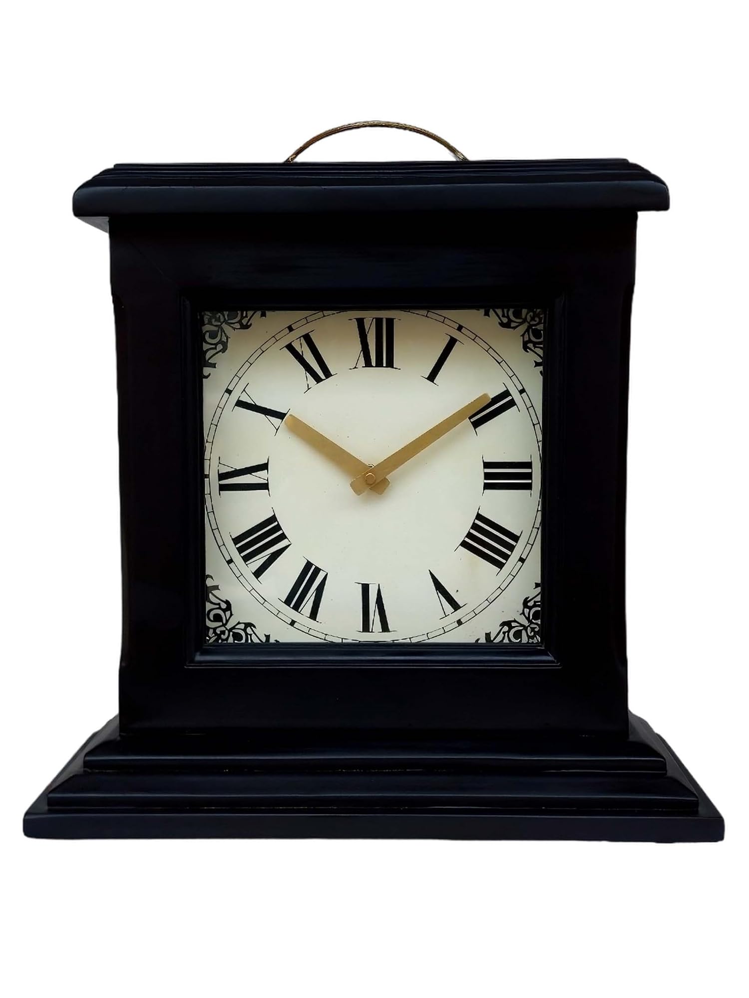 Analog Non-Ticking Silent Table Clock, Vintage Design