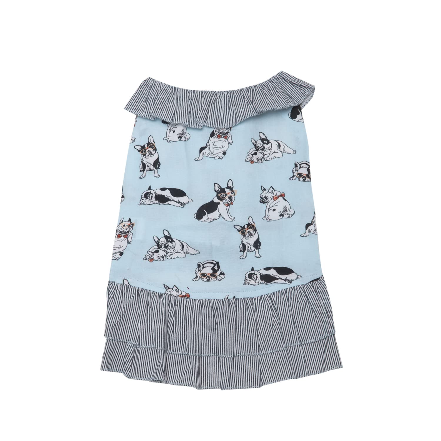 Lulala Dog Printed Cotton Princess Sundress for Dogs Puppy Cats (S, Sky Blue) (B09PYJNKDX) Amazon Price History, Amazon Price Tracker