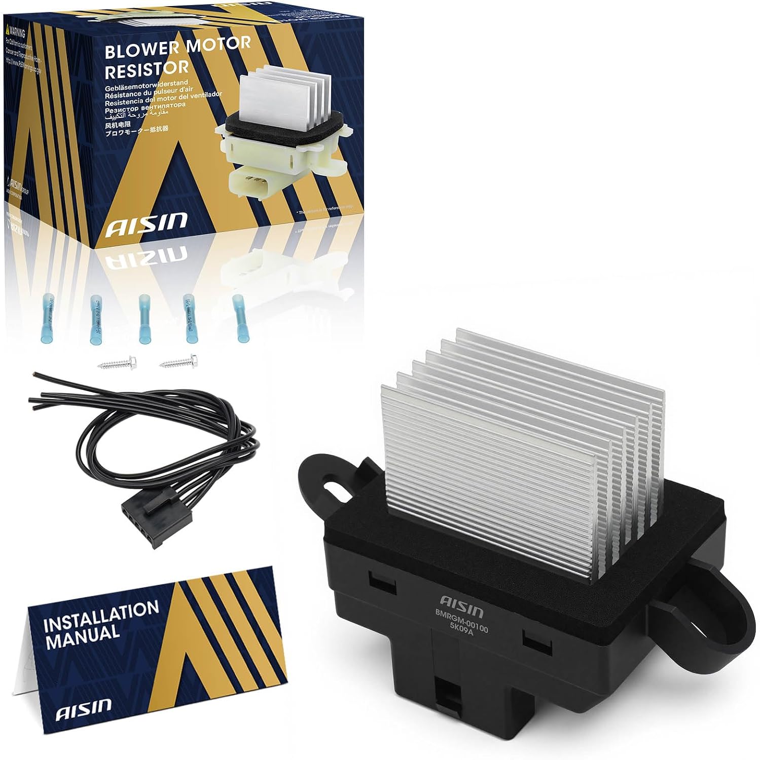 AISIN AFTERMARKET BMRGM-00100 HVAC Blower Motor Resistor Kit - Compatible with Chevrolet Malibu 2004-2012, Pontiac G6 2005-2010, Saturn Aura 2007-2009