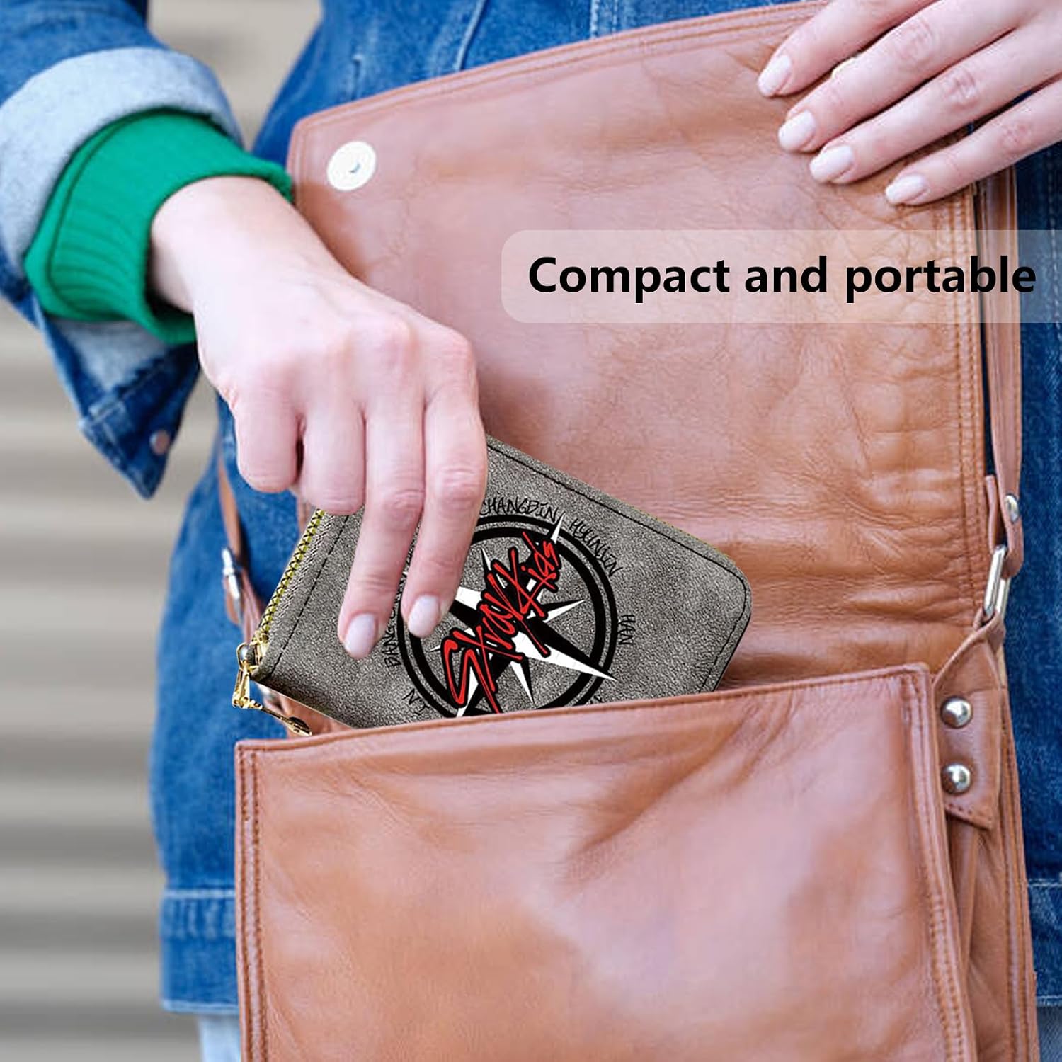 Stray Kids Wallet Keychain Pu Leather