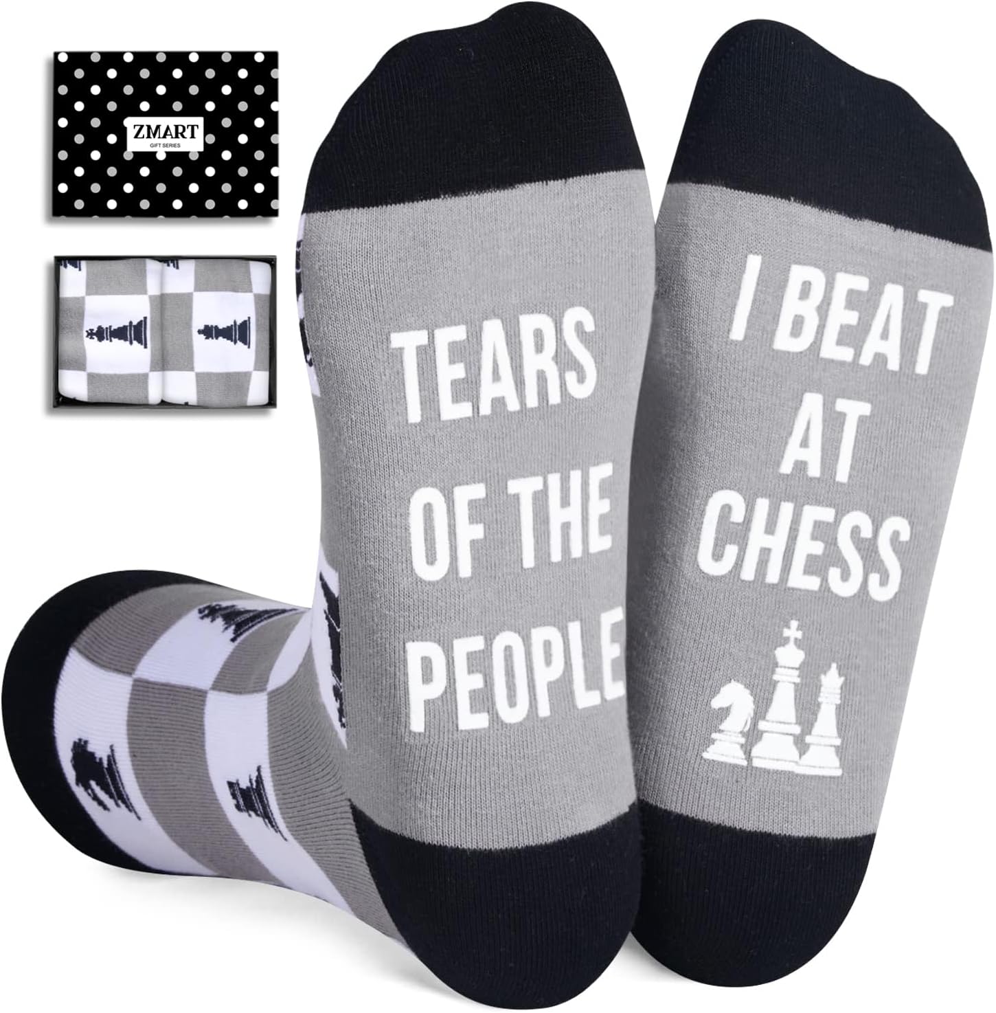 Regalos deportivos de Zmart para hombres Mujeres – Calcetines de gimnasio de ajedrez de yoga de natación para skateboarder de corredor