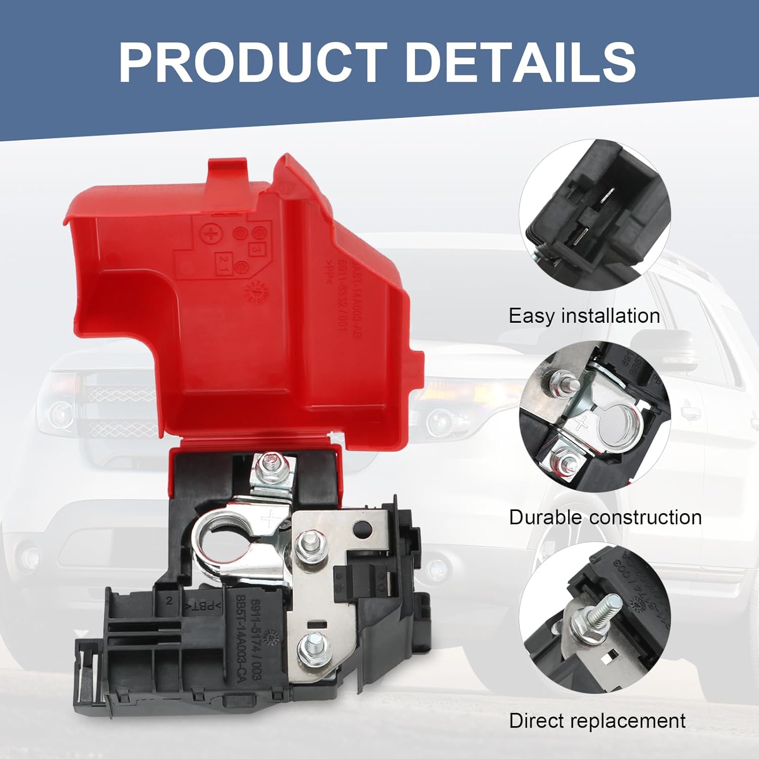 Battery Terminal End Circuit Breaker #DA8Z-14526-A - Fits 2011-2019 Ford Explorer Taurus Lincoln MKS MKT