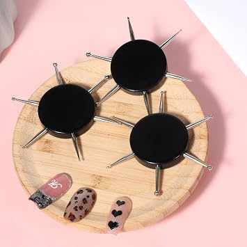 3 Pcs Nail Dotting Tools 6 In 1 Circular Nail Art Dotting Pen Professional Manicure Dotting Disc for Nail Design Painting Embossing Tracing