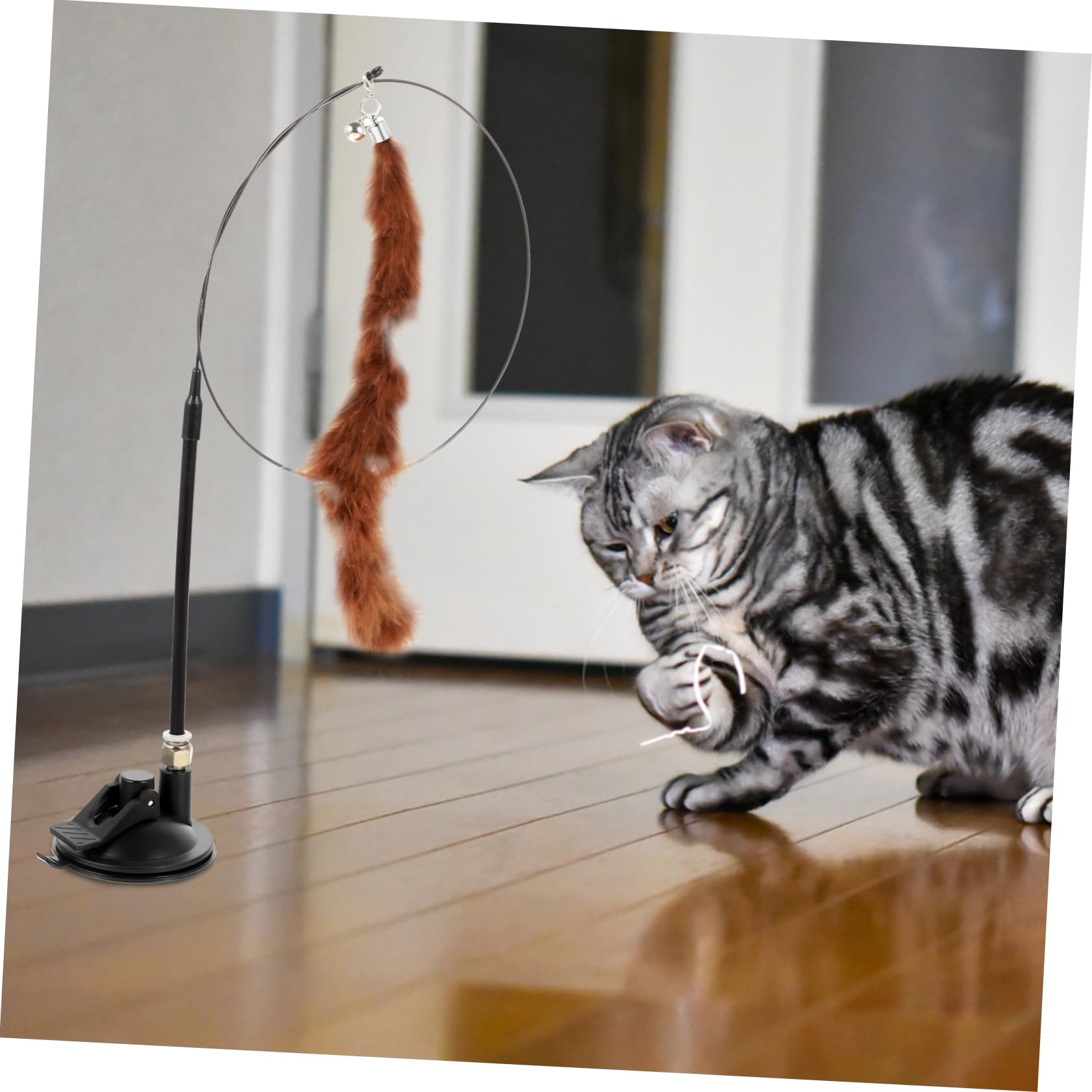 INOOMP 24stücke Katzenspielzeug Teiliges Plüsch Teaser-Sticks Für Katzen Interaktive Spielzeuge Mit Saugnapf Selbstspiel Und Unterhaltung Für Haustiere Stimuliert Die Neugier Und