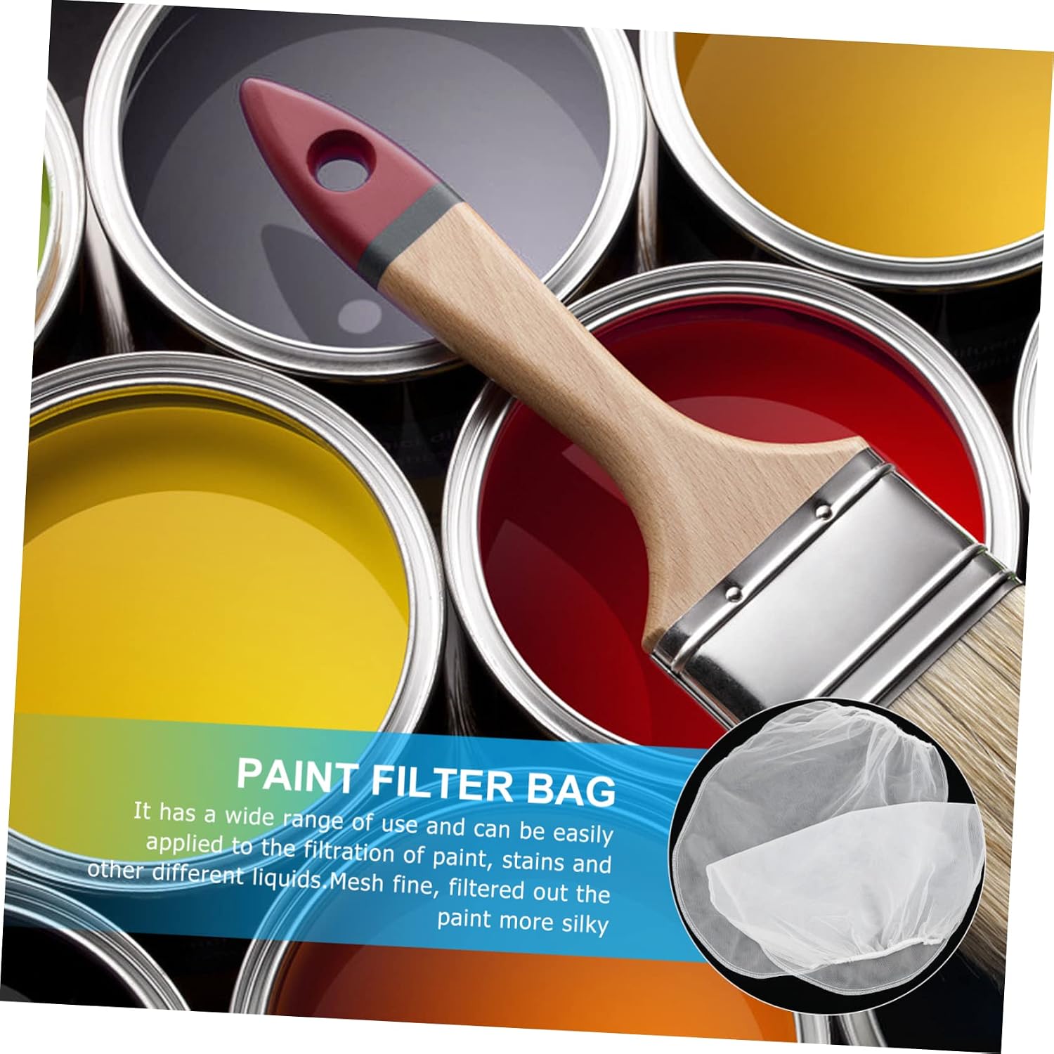 5pcs Mesh Filter Bags for Fine Strainer Laundry Paint Strainer Home Use