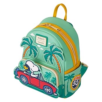 Amazon.com: Loungefly Peanuts Snoopy Road Trip Mini Backpack