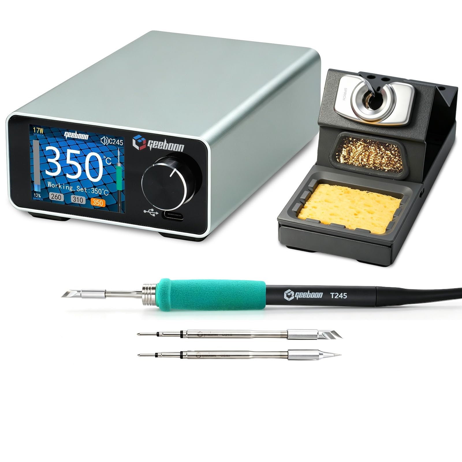 GEEBOON TC22 Soldering Station - 4 Tips Included -9