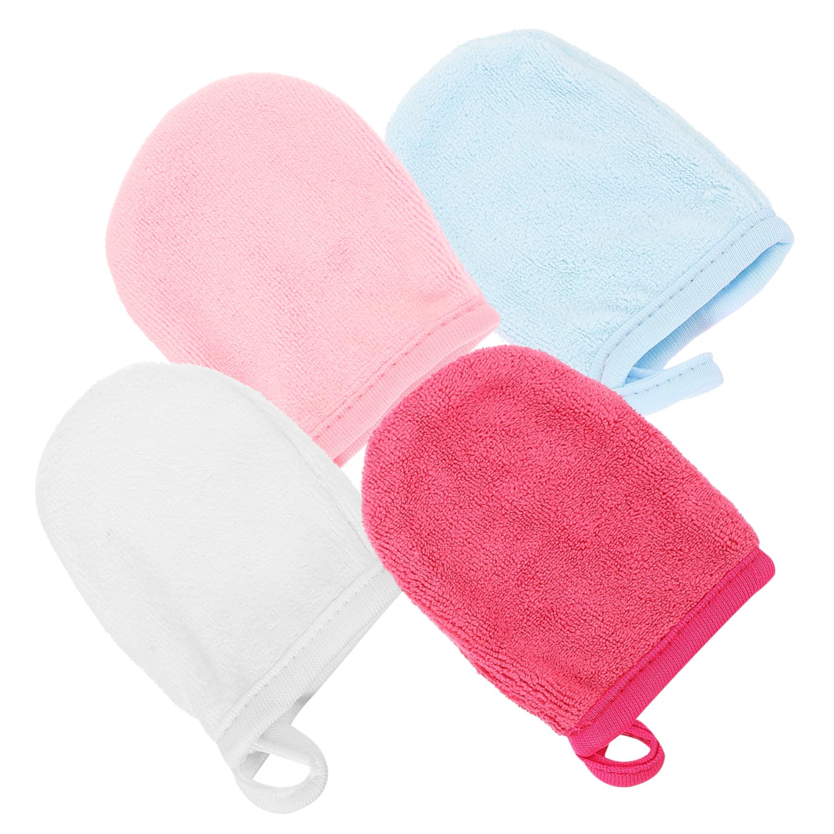 Baluue 20piezas Guantes Desmaquillantes De Microfibra Reutilizables Para Limpieza Facial Suaves y Ecológicos Comodidad Para Mujeres y Niñas Toallas De Limpieza Hipoalergénicas