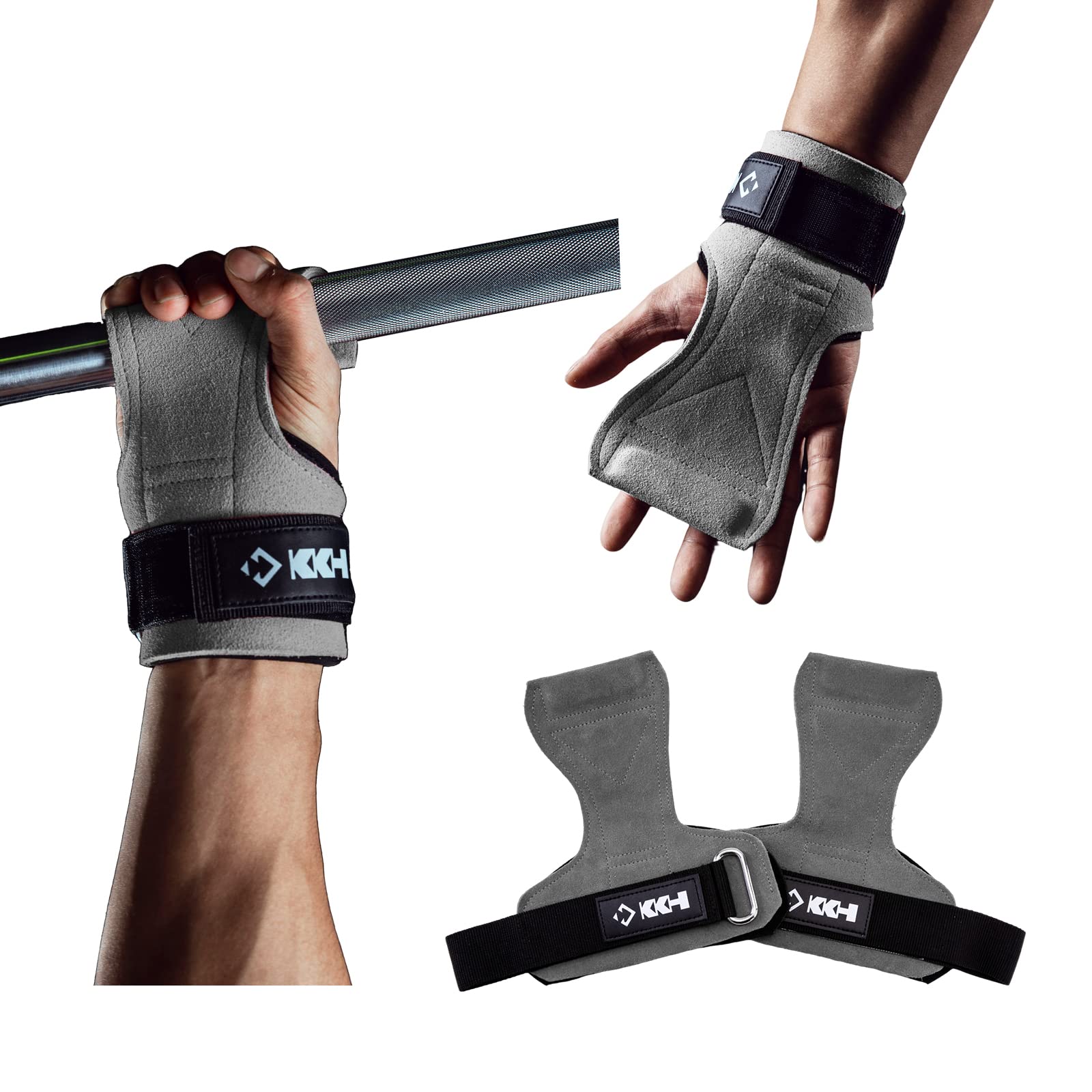 kcross Weight Lifting Wrist Wraps Weight Lifting Straps for Weightlifting, Weight Lifting Gloves for Women and Men, Leather Lifting Wrist Straps for Deadlift, Powerlifting…