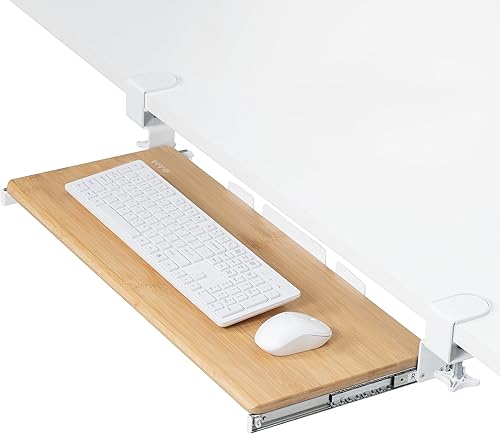 Miniatura 17 de VIVO MOUNT-KB05E - Bandeja extraíble grande para teclado, uso debajo del escritorio, montaje de abrazadera en C extrarresistente, 27 pulgadas (33