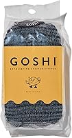 GOSHI Exfoliating Shower Sponge: Rip-Resistant, Rapid-Drying Bath Sponge for Smooth Skin - All Types, Grey, Japanese Made