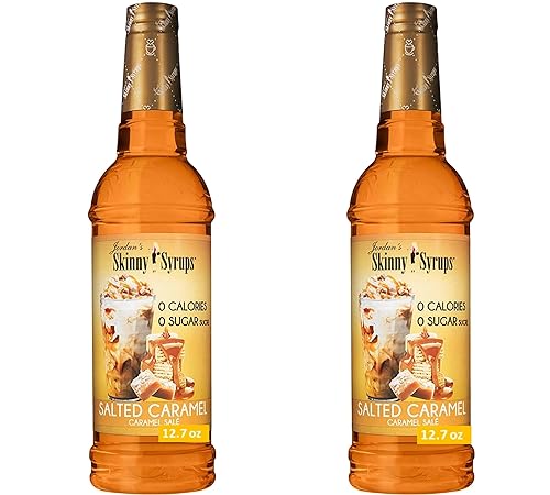 Skinny Syrups - Jarabes de café sin azúcar Jordans Skinny Sauce, paquete variado de jarabes de caramelo, moca y vainilla sin gluten, apto para