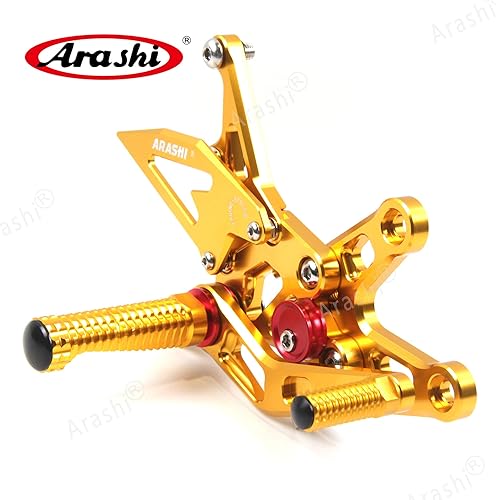 Miniatura 223 de Arashi reposapiés para motocicleta, accesorios ajustables, juego de reposapiés traseros Negro