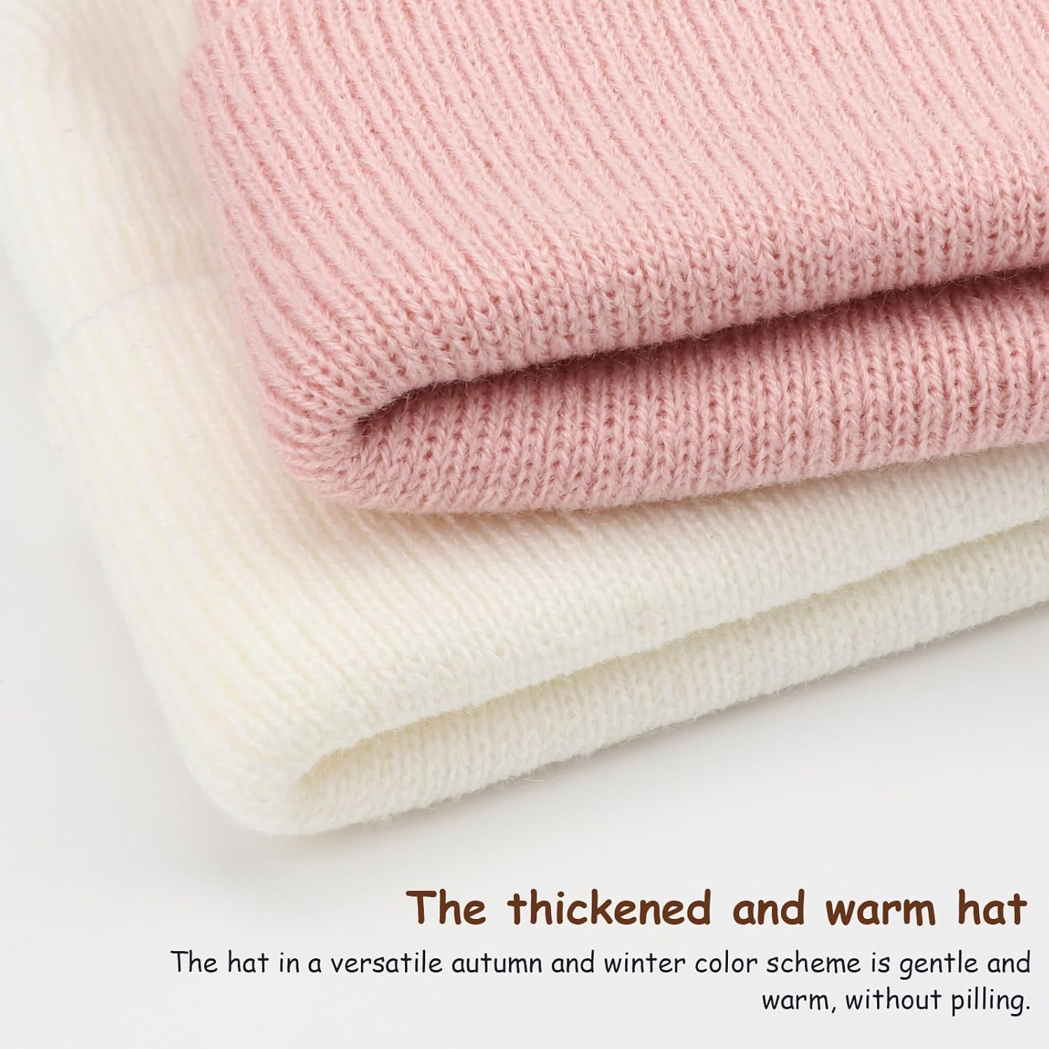 DRESHOW BQUBO 3 Pack Baby Beanies Toddler Kids Winter Hats Soft Knit Hat for Baby Boys Girls Warm Cap Beanies - Image 5