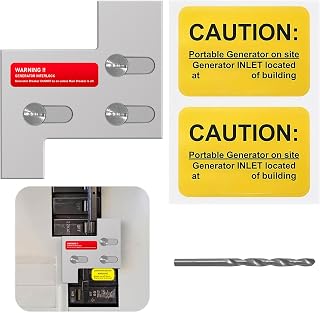 Generator Interlock Kit Compatible with General Electric GE 150 or 200 Amp Panels,1 1/4" Spacing Between Main and Branch Breakers,Professional Interlocking Kit（1Set）