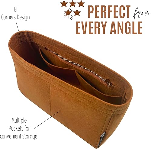 Miniatura 7 de Purse Organizer for Boheme Bag Organizer, Boheme Hobo Bag Insert, Bohème Insert Handmade 2mm Thick Premium Felt Snug Sturdy Silver Zipper (For