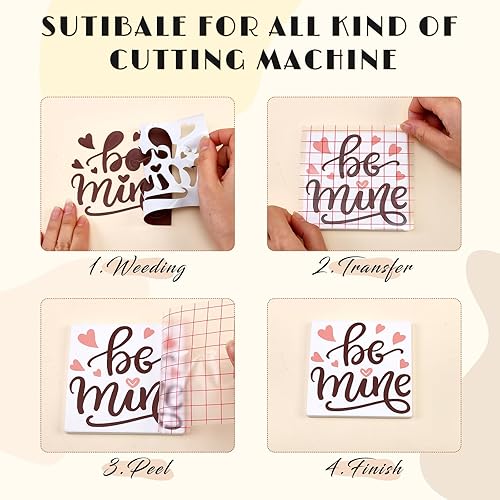 Miniatura 3 de Tintnut Vinilo permanente tono de piel, vinilo adhesivo marrón tostado, 18 hojas de 12 x 10 pulgadas, vinilo para exteriores color beige beige crema