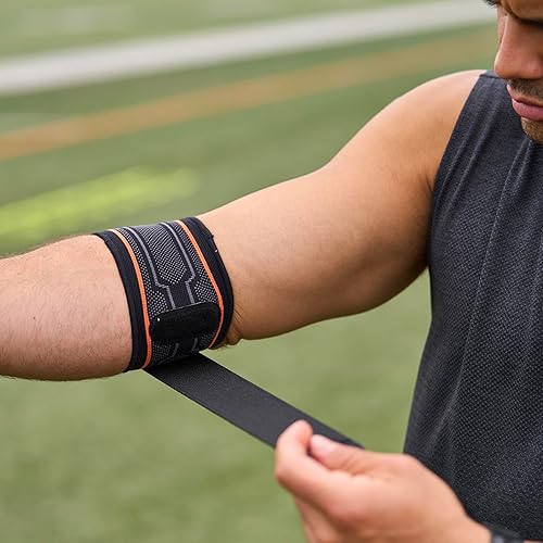 Miniatura 4 de Shock Doctor Codera de punto de compresión para tenisgolf con soporte de gel y correa