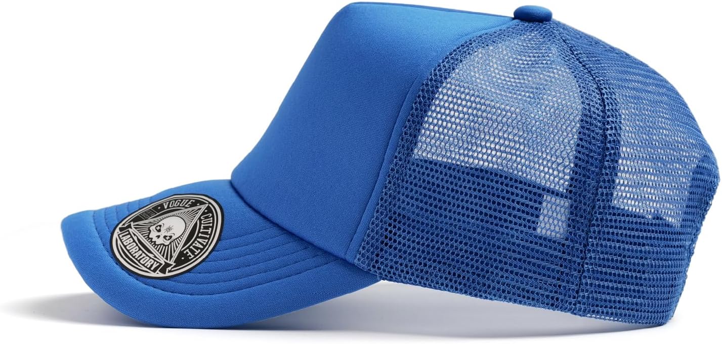 Vogcolab 2-Pack Classic Foam Trucker Hat Summer Mesh Hat Lightweight Adjustable Back Buckle Strap - Image 5