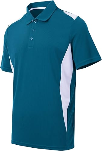 Corna Men's Golf Shirts Moisture Wicking Dry Fit Performance Polo Shirt Quick Dry Short-Sleeve Casual Polo Shirt for Men
