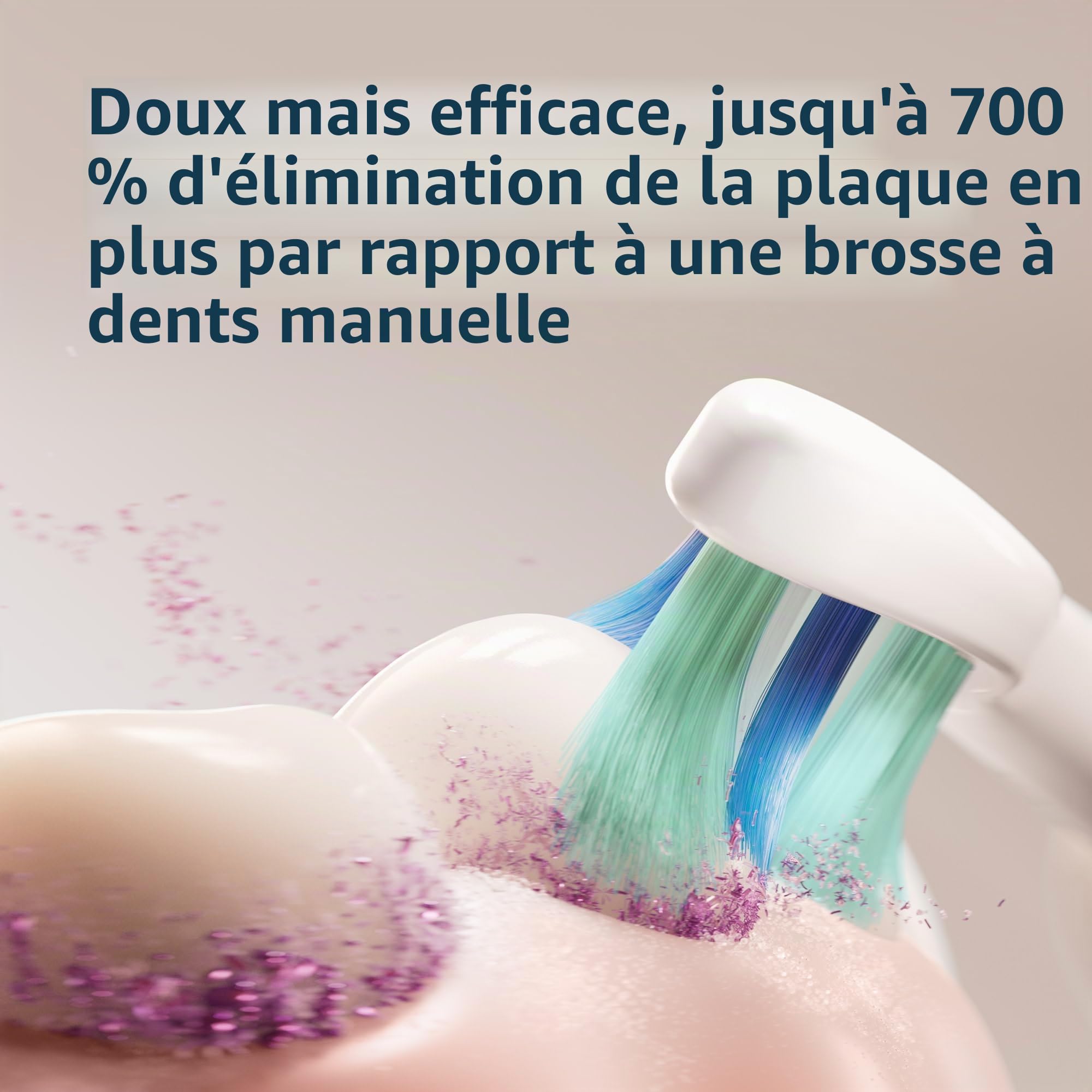 Philips Sonicare 4100 Power Brosse à dents électrique rechargeable avec capteur de pression Noir